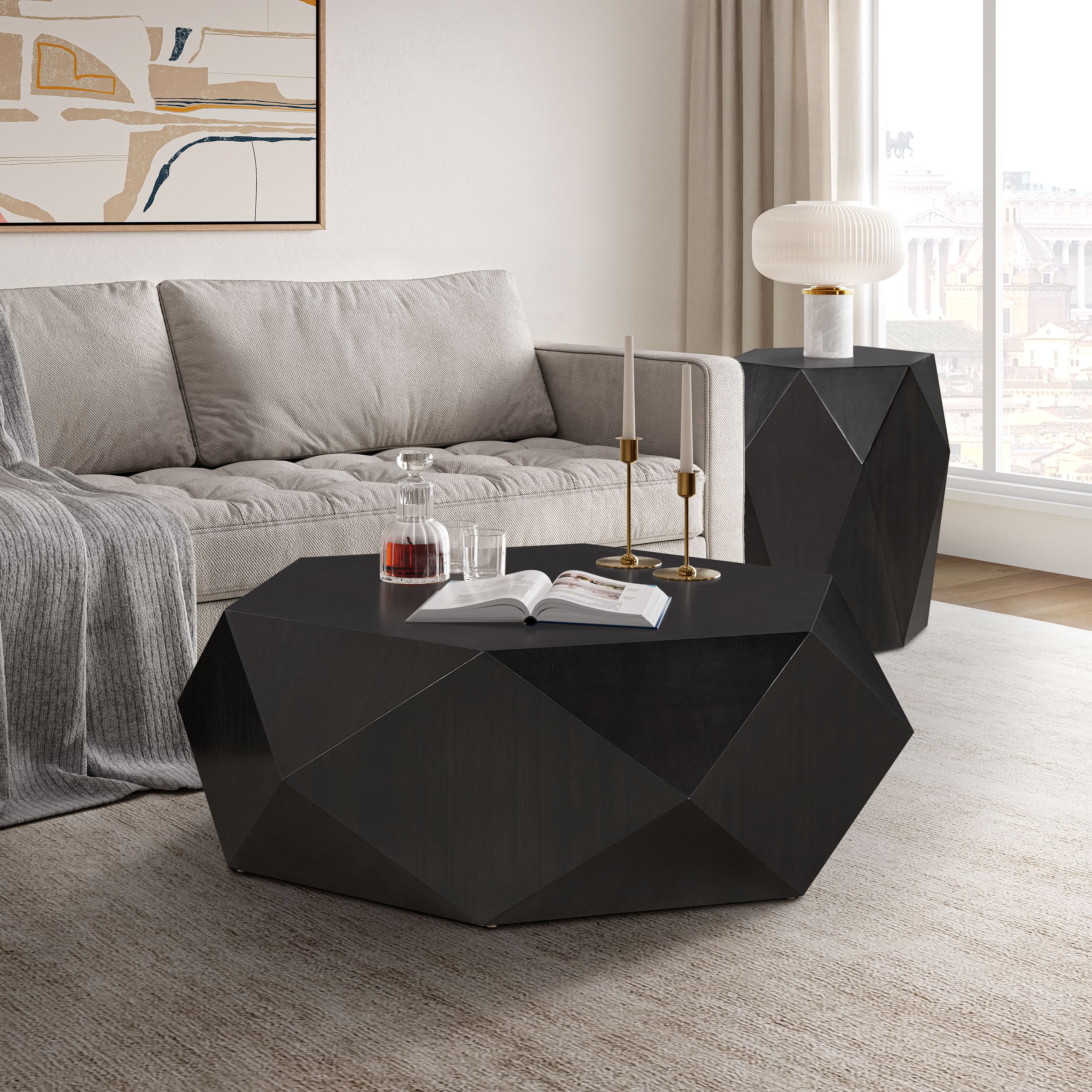 ACME Hanniel Coffee Table, Black Finish LV02775