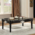 Black Coffee Table with Turned Legs