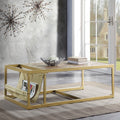 Retro Brown Coffee Table with Magazine Holder