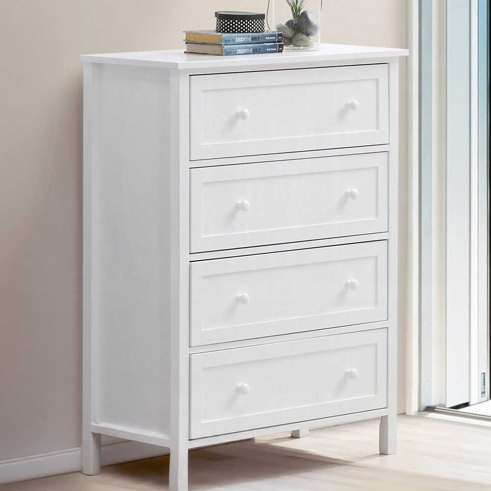 White 4-Drawer Chest