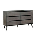 Splendiferously Modern Minimal Style Wooden Dresser, Gray Finish