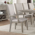 Grey and Grey Oak Padded Side Chair (Set of 2)