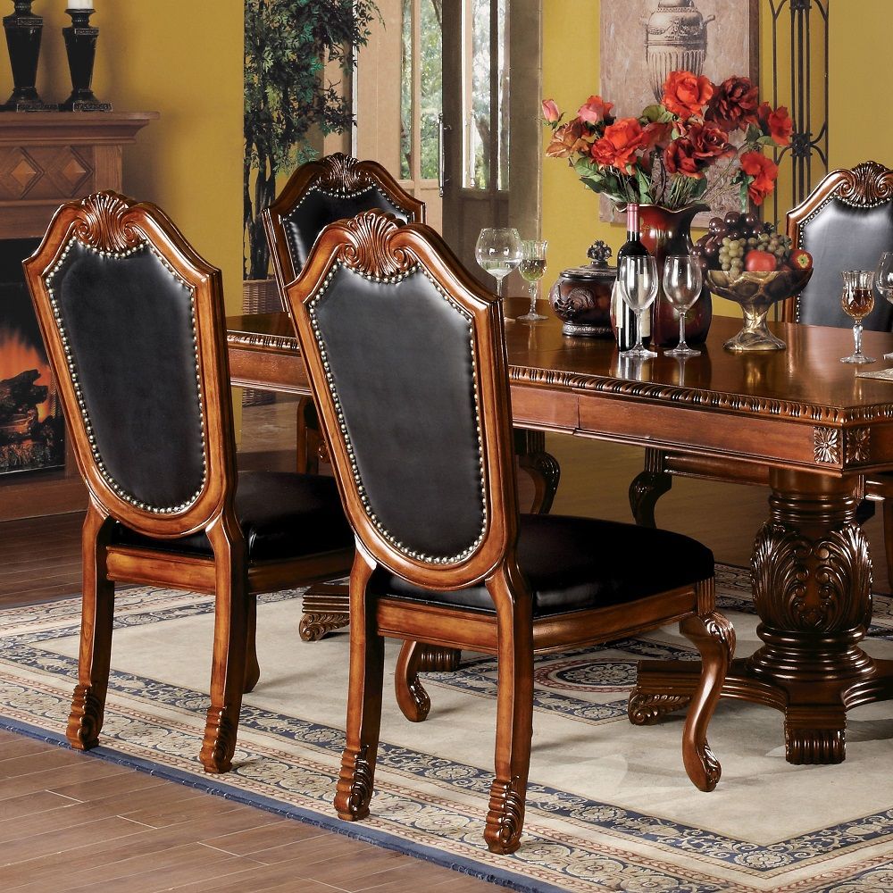 Black and Cherry Side Chair (Set of 2)