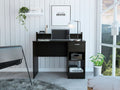 Portland 2-Shelf 1-Drawer Writing Desk Black