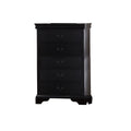 Smartly Groomed Pine Wood, Plywood & Birch Veneer Chest, Black