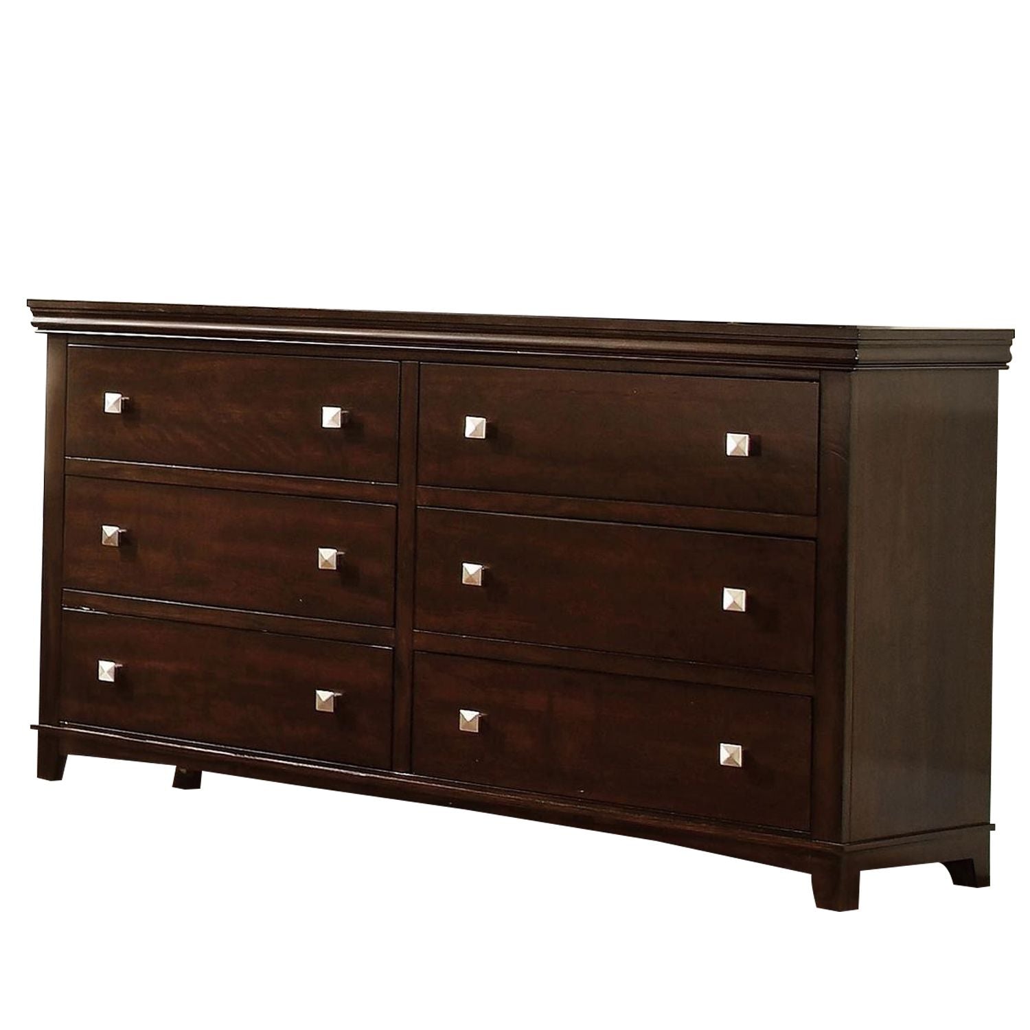 Designer Wooden Dresser In Transitional Style, Brown Cherry