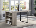Grey Oak and Black 2- Shelf Dining Table