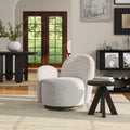 Duo 31.5 LAF One-Arm Swivel Accent Chair, Multi-Greige Beige Chenille