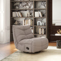 Rearden 35.5 Swivel Glider Manual Recliner Gaming Lounge Chair, Cement Gray 3D Tech Mesh