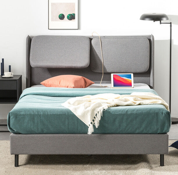 Avery Uphlstrd PB w Recln HB w USB Gry K