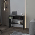 Vail Console table in Melamine with Open Storage, Black
