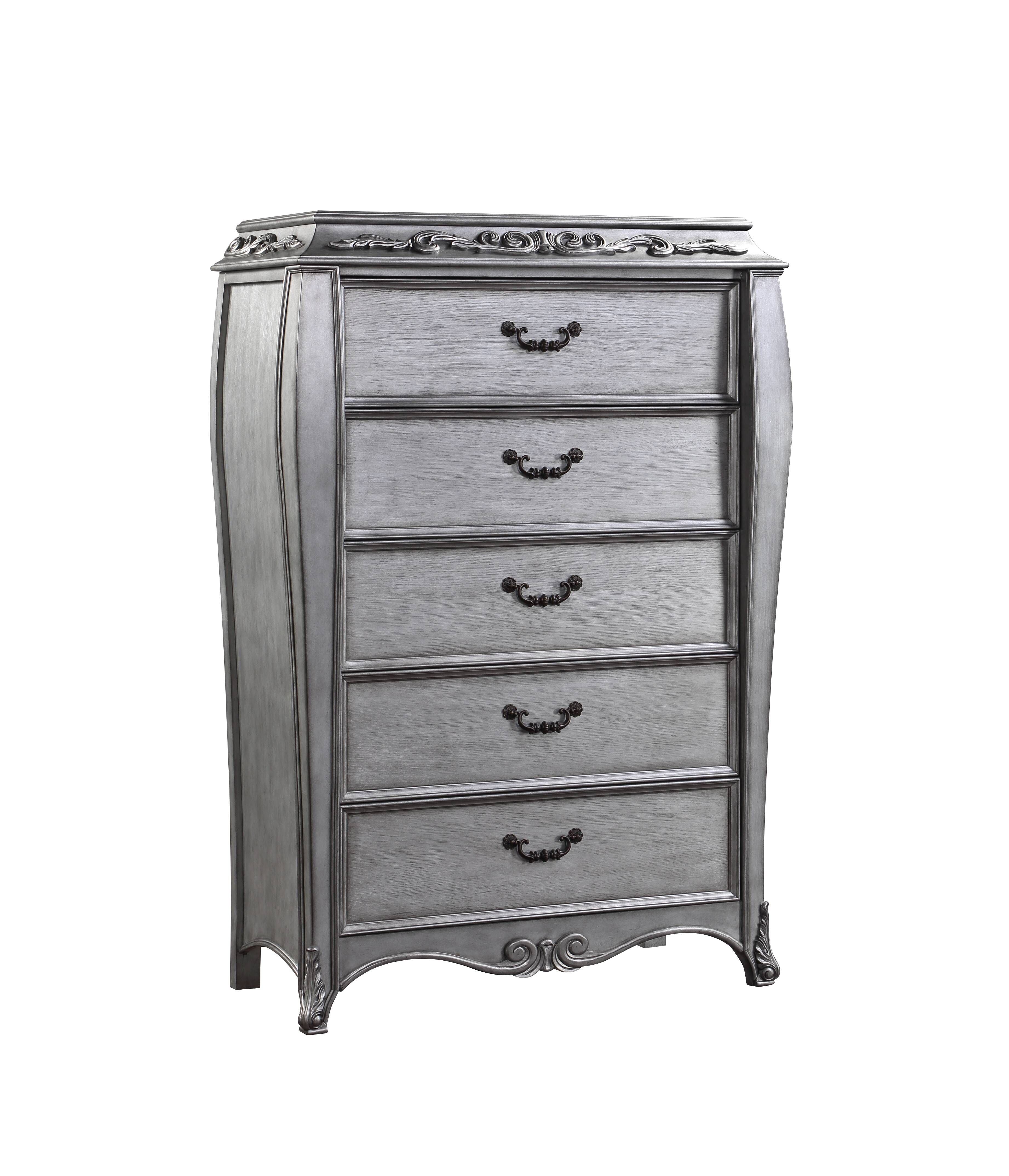 ACME Leonora Chest, Vintage Platinum 22146
