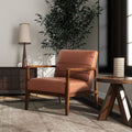 Kenneth 28 Modern-Transitional Lounge Accent Chair, Leather&Faux Leather