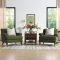 Alana 38 Lawson Accent Arm Chair Metal Casters, Olive Green Performance Velvet