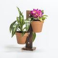 2 Pot Hanging/ Standing Plant Holder(D0102HPWUAG.)
