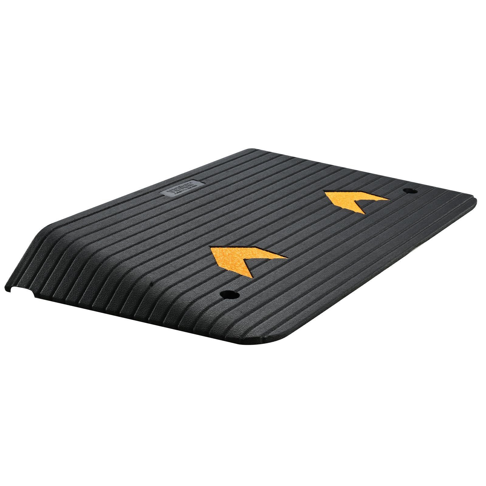 VEVOR Upgraded Rubber Threshold Ramp, 3.5 Rise Door Ramp with 1 Channel, Natural Rubber Car Ramp with Non-Slip Textured Surface,
