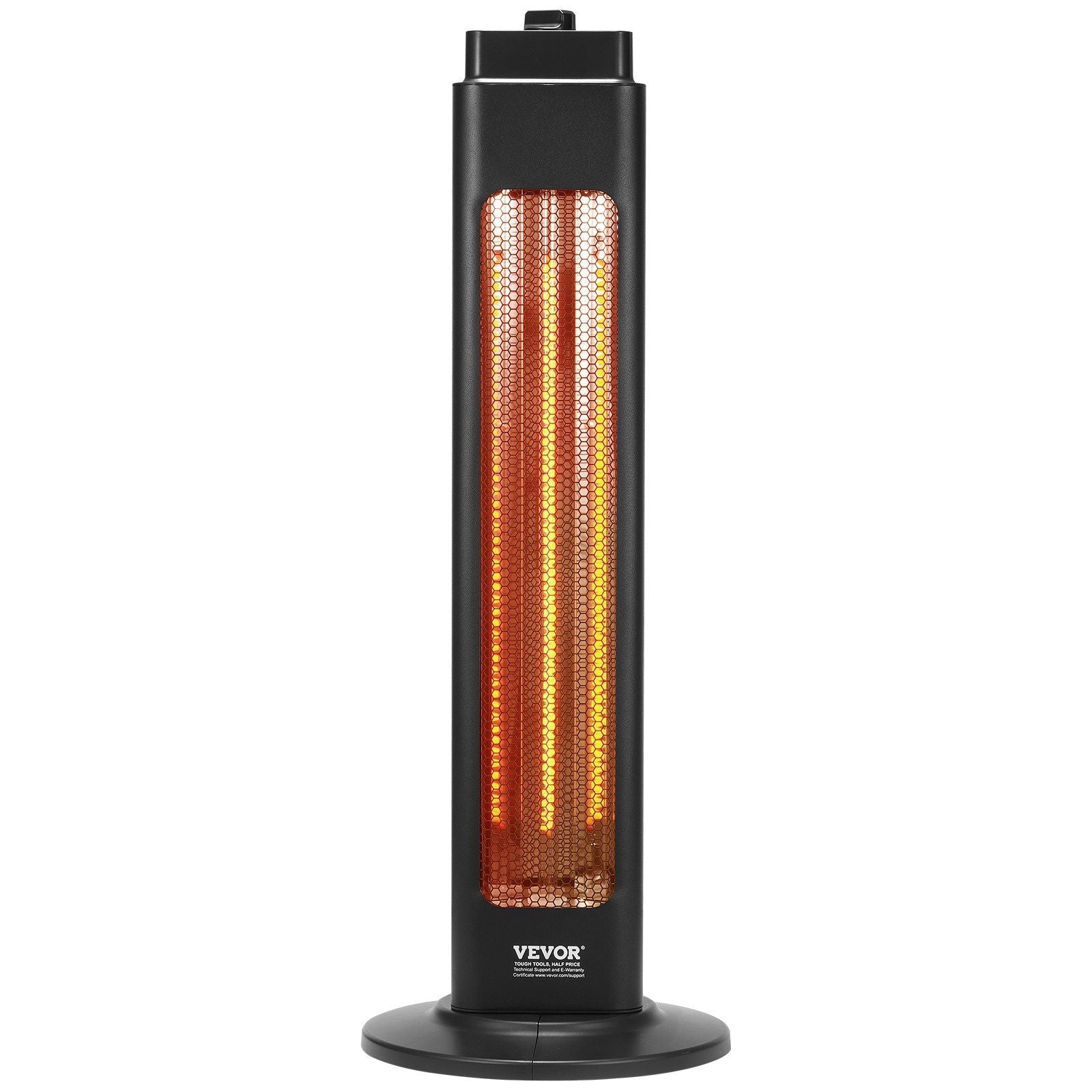 Vevor Infrared Heater, 1500W Oscillation Electric Space Heater, Patio Heater W/ 2 Speeds & Timer, Outdoor/Outdoor For Bedroom,St