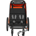 VEVOR Bike Trailer for Toddlers, Kids, Double Seat, 100 lbs Load, 2-In-1 Canopy Carrier Converts to Stroller, Tow Behind Foldabl