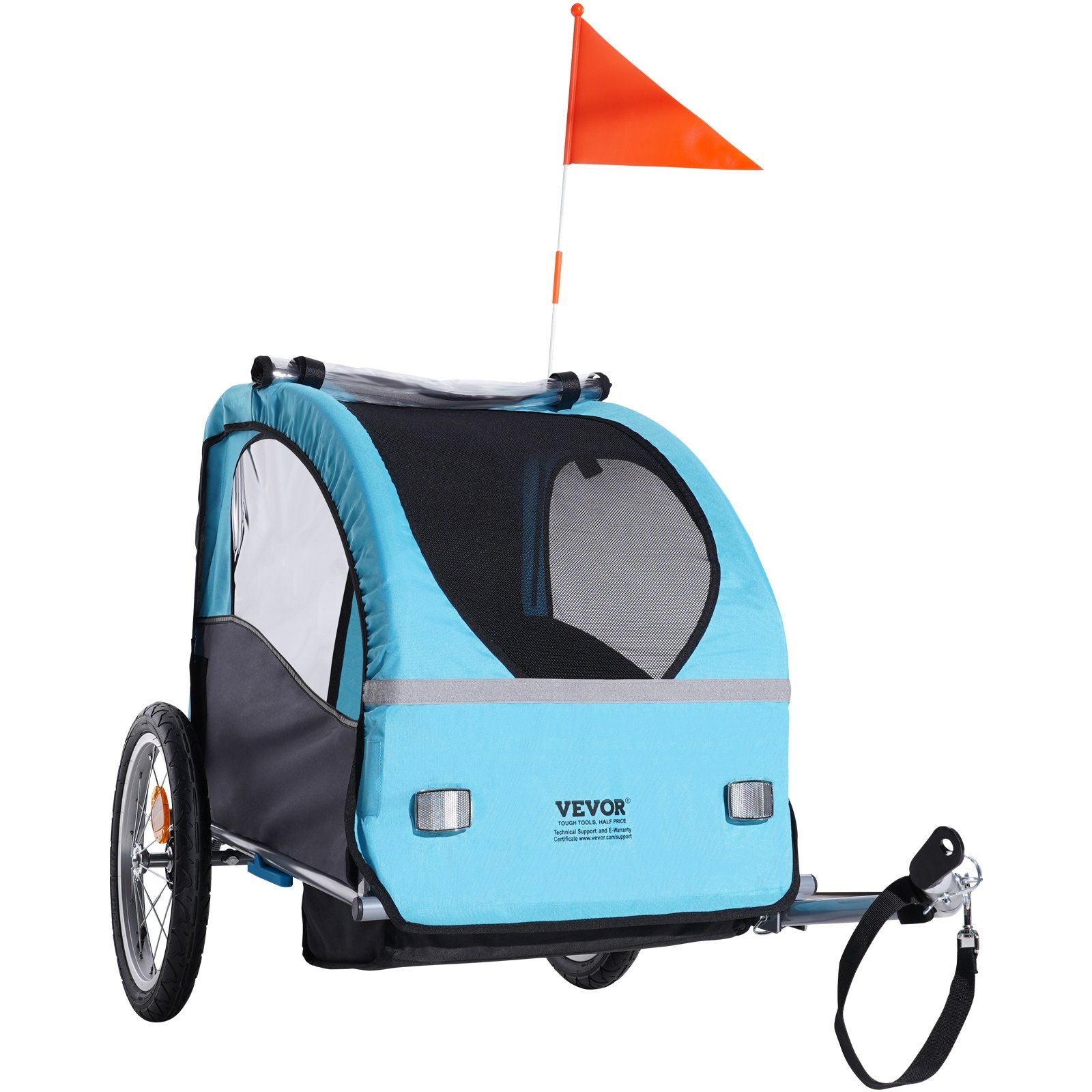 VEVOR Bike Trailer for Toddlers, Kids, 60 lbs Load, Tow Behind Foldable Child Bicycle Trailer with Universal Bicycle Coupler, Ca