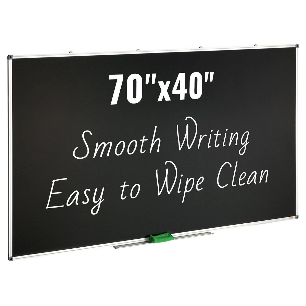 Vevor Black Board, 70 X 40 Inch Large Chalkboard With Aluminum Frame, Black Boards Dry Erase Includes 1 Magnetic Erase & 3 Dry E