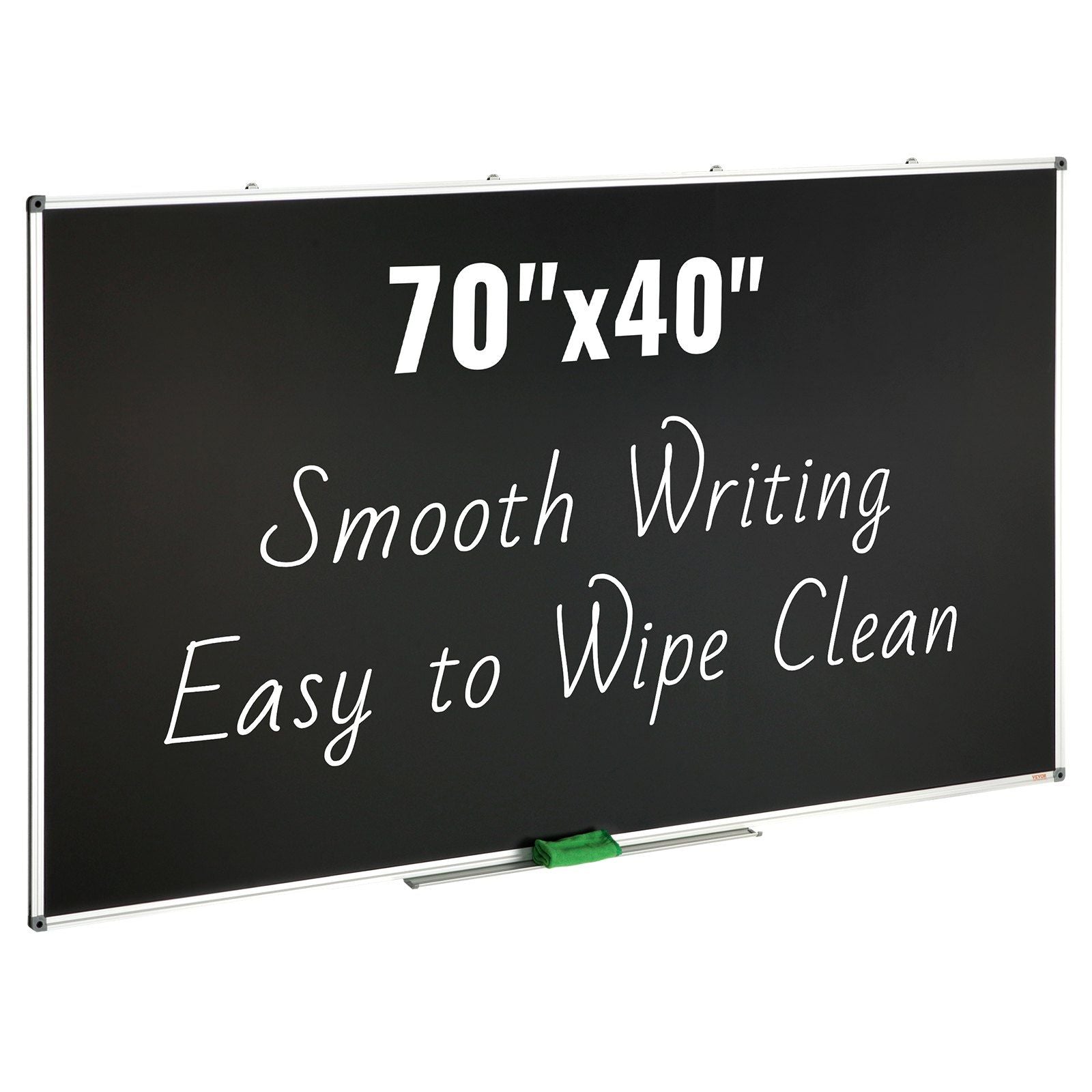 Vevor Black Board, 70 X 40 Inch Large Chalkboard With Aluminum Frame, Black Boards Dry Erase Includes 1 Magnetic Erase & 3 Dry E