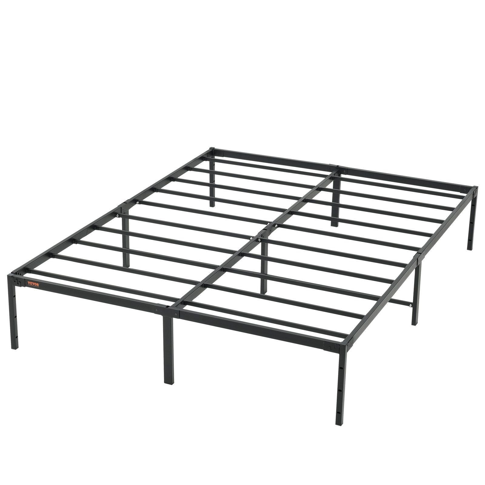 VEVOR 14 Inch Queen Metal Bed Frame Platform, No Box Spring Needed, 1500 lbs Loading Capacity Embedded Heavy Duty Mattress Found