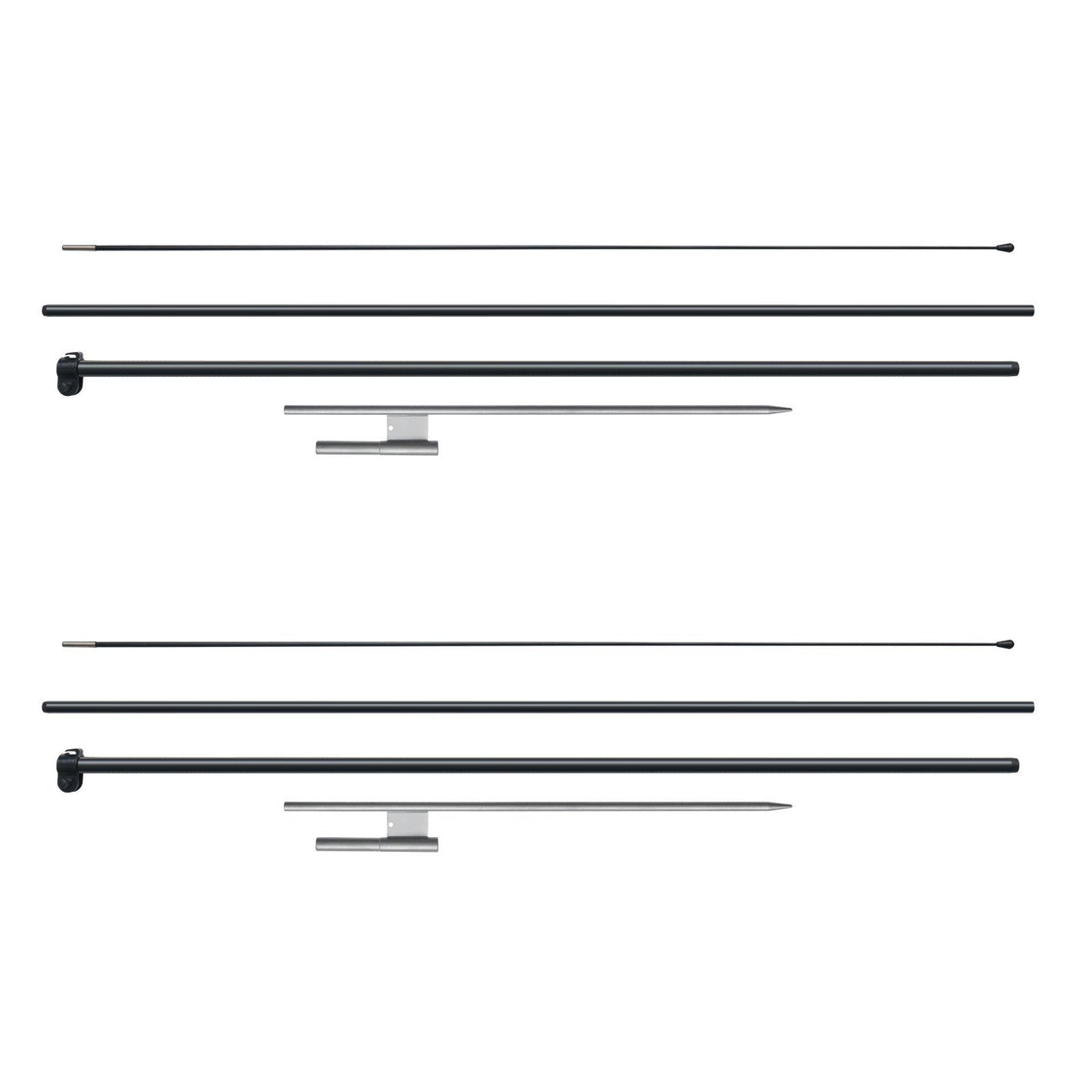 Vevor Feather Flag Pole Kit 2 Packs Swooper Flag Pole 12.7 Ft With Ground Stakes