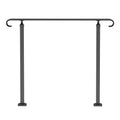 VEVOR Handrails for Outdoor Steps, Fit 1-3 Steps Wrought Iron Handrail, Outdoor Stair Railing, Adjustable Front Porch Hand Rail,
