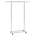 VEVOR Clothes Rack with Wheels, Heavy Duty Clothing Garment Rack with Hanging Rod and Bottom Storage Area, Adjustable Length Clo