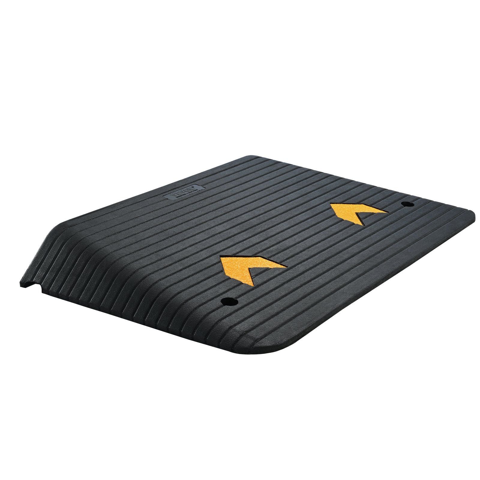 VEVOR Rubber Threshold Ramp, 4 Rise Wheelchair Ramp Doorway, Recycled Rubber Power Curb Ramp Rated 33069 Lbs Load Capacity, Non-
