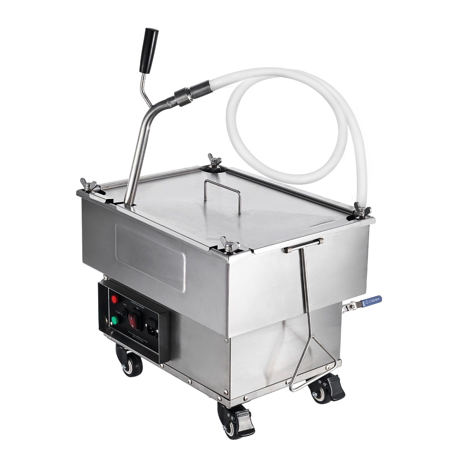 VEVOR Mobile Fryer Filter, 18L Oil Tank Capacity, Oil Filtration System with 10 L/min Oil Filtration Speed, Mobile Frying Oil Fi