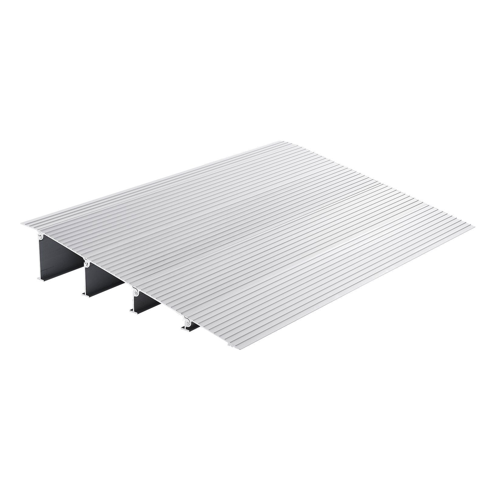 VEVOR Door Threshold Ramp, 4 Rise, 800 lbs Load Capacity, Door Ramp for Wheelchairs, Aluminum Threshold Ramp for Doorways, Adjus