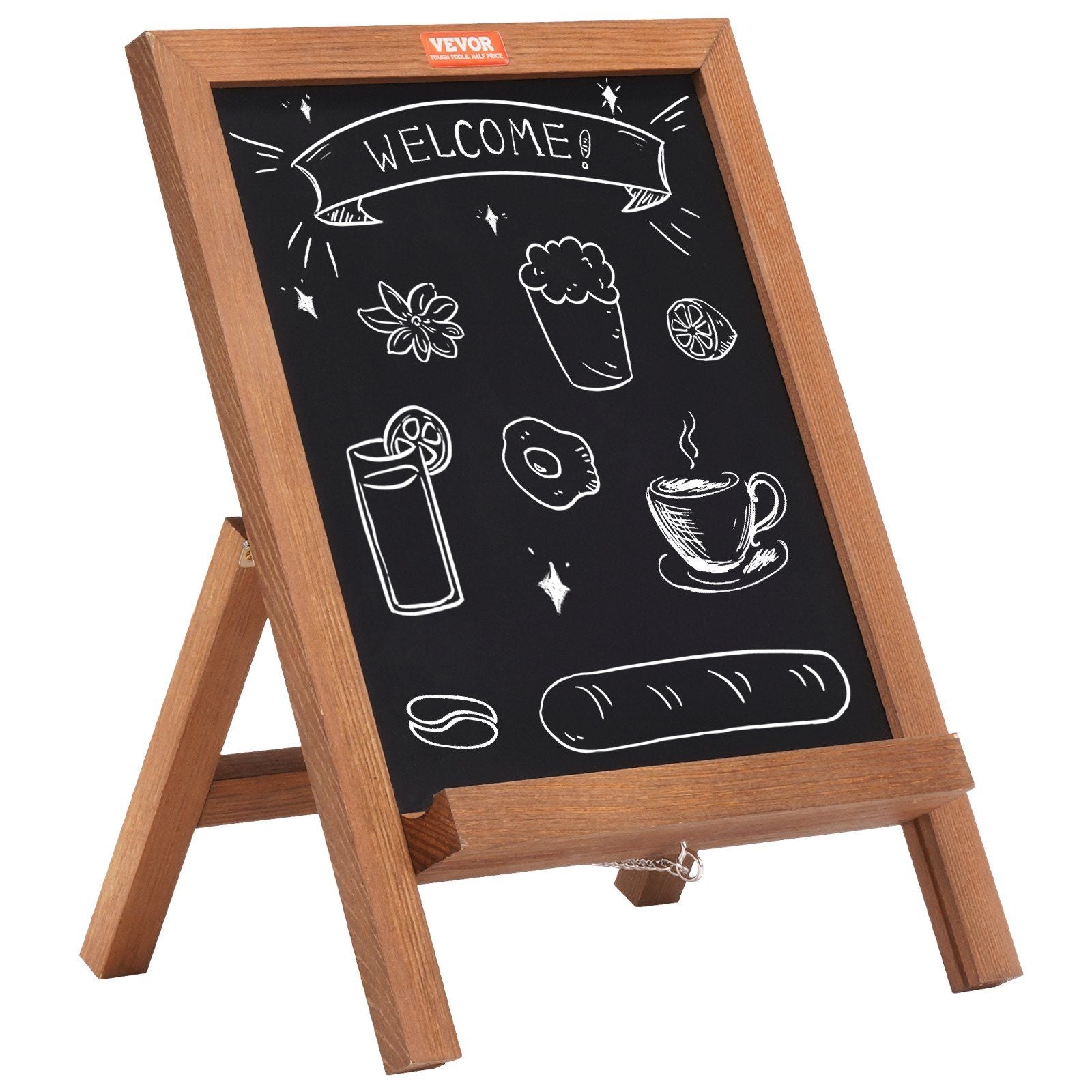 Vevor Tabletop Chalkboard Sign, Message Signs With Chalks, Freestanding Framed Memo Board, Vintage Wooden Magnetic Chalk Board,