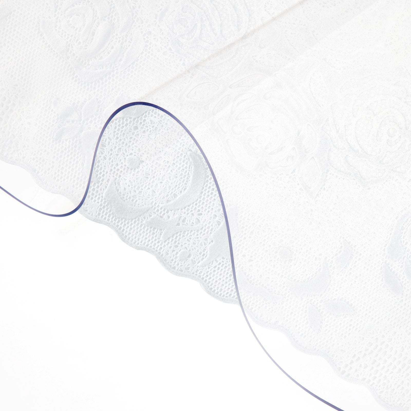 Vevor Plastic Table Cover 24 X 60 Inch, 1.5 Mm Thick Clear Table Protector, Rectangle Clear Desk Mat, Waterproof & Easy Cleaning