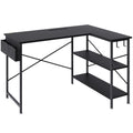 VEVOR L Shaped Computer Desk, 47 Corner Desk with Storage Shelves, Bag, Phone Slot, and Headphone Hook, Work Desk Gaming Desk 
