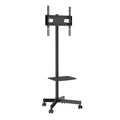 VEVOR Mobile TV Stand, Mobile TV Cart for 23 to 60 inch TVs, Height Adjustable Portable TV Stand with Wheels, with A Tray for Au