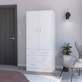 Armoire Ramey, Bedroom, White