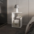 Side Table Sallis, Living Room, White Washed / Taupe