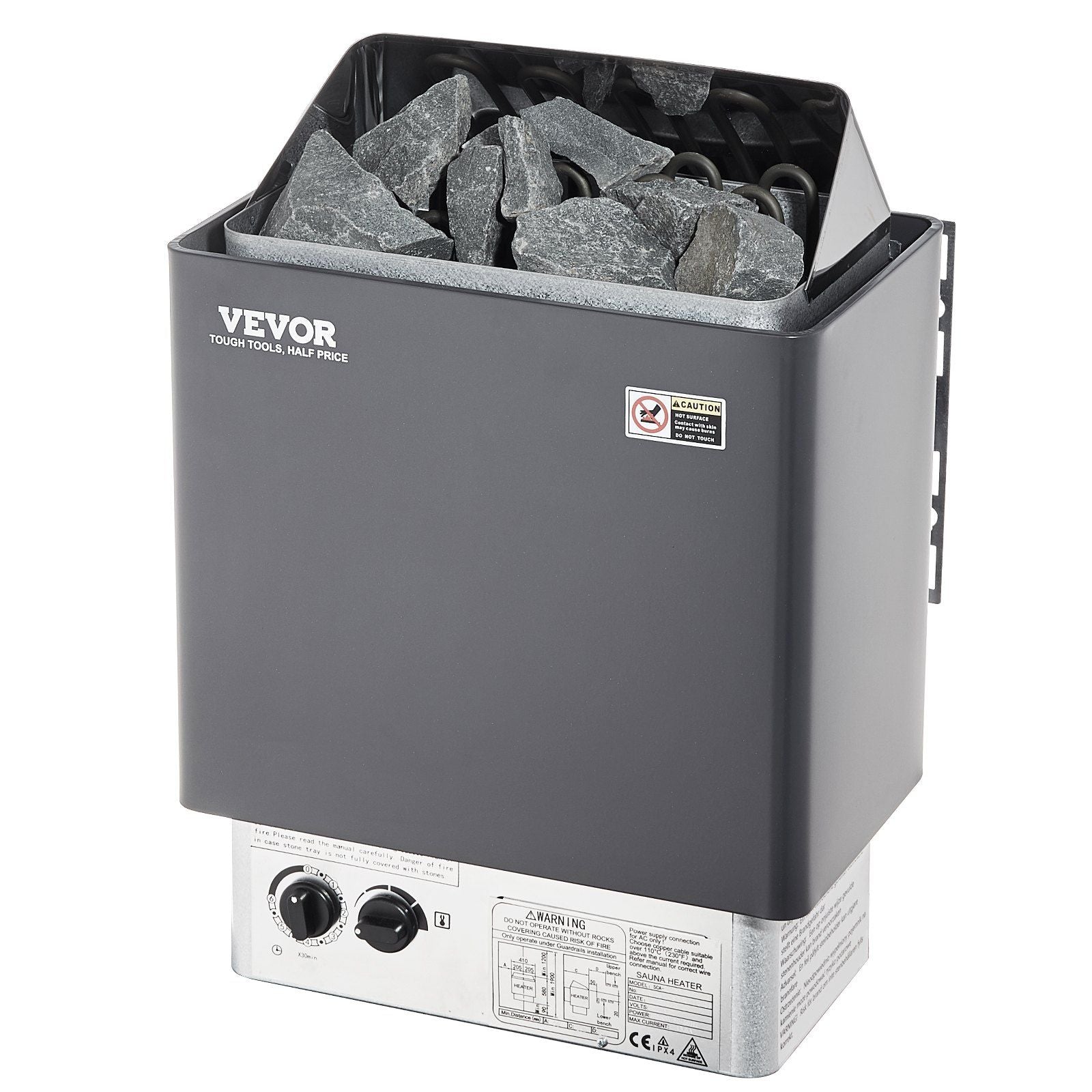 9Kw Sauna Heater, Steam Bath Sauna Heater With Built-In Controls, Electric Sauna Stove, 3H Timer And Adjustable Temp For Max. 31