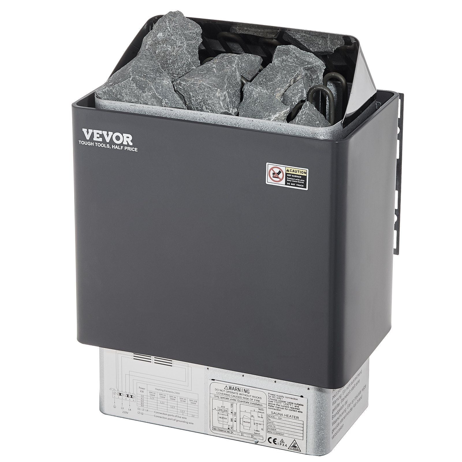 Sauna Heater, 9Kw 220V Electric Sauna Stove, Steam Bath Sauna Heater With External Digital Controller, 3H Timer And Adjustable T