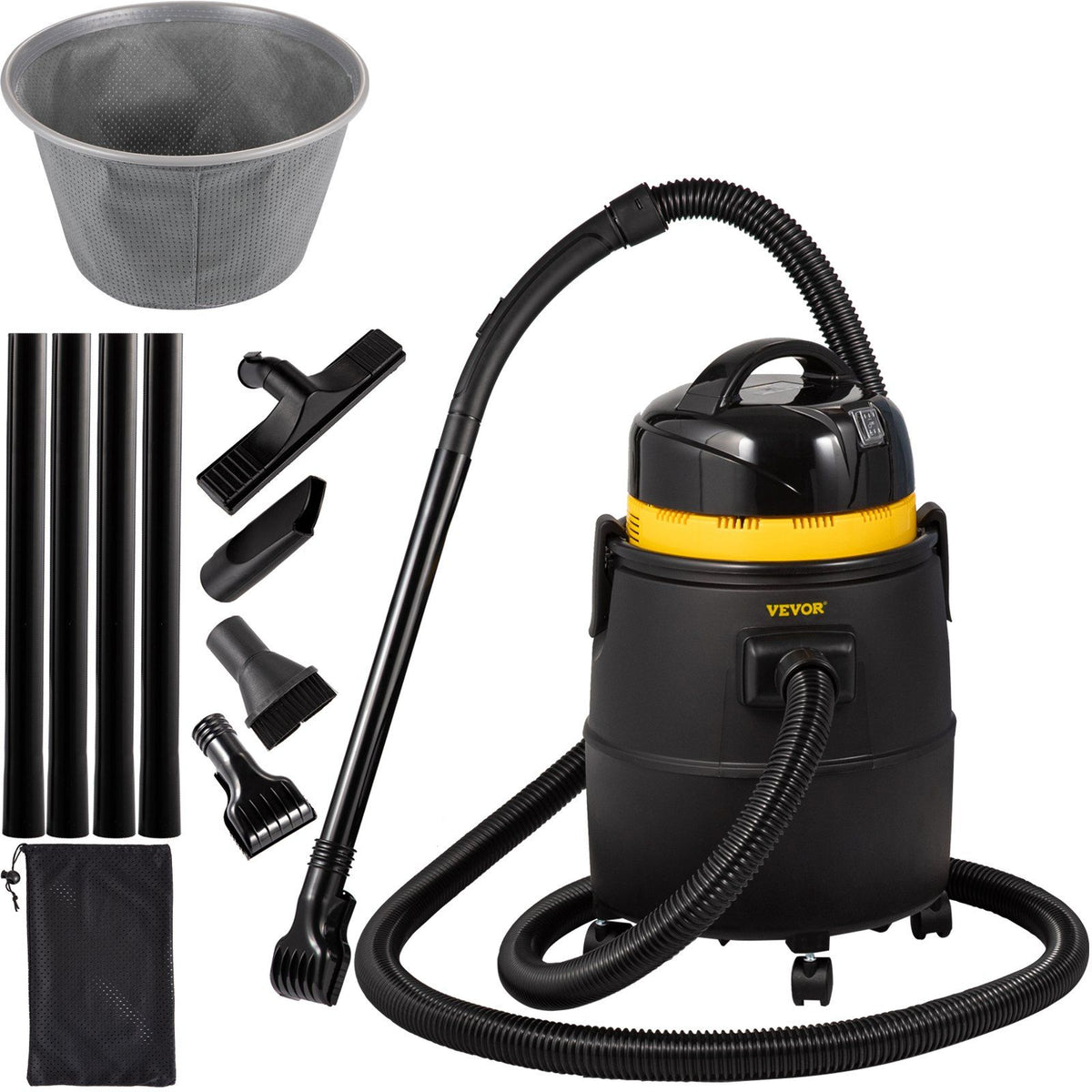 Vevor Pond Vacuum Cleaner, 1400W Motor In Continuous Intermittent Cycle, 120V Motor W/15 Ft Electric Wire, 4 Brush Heads, 4 Exte
