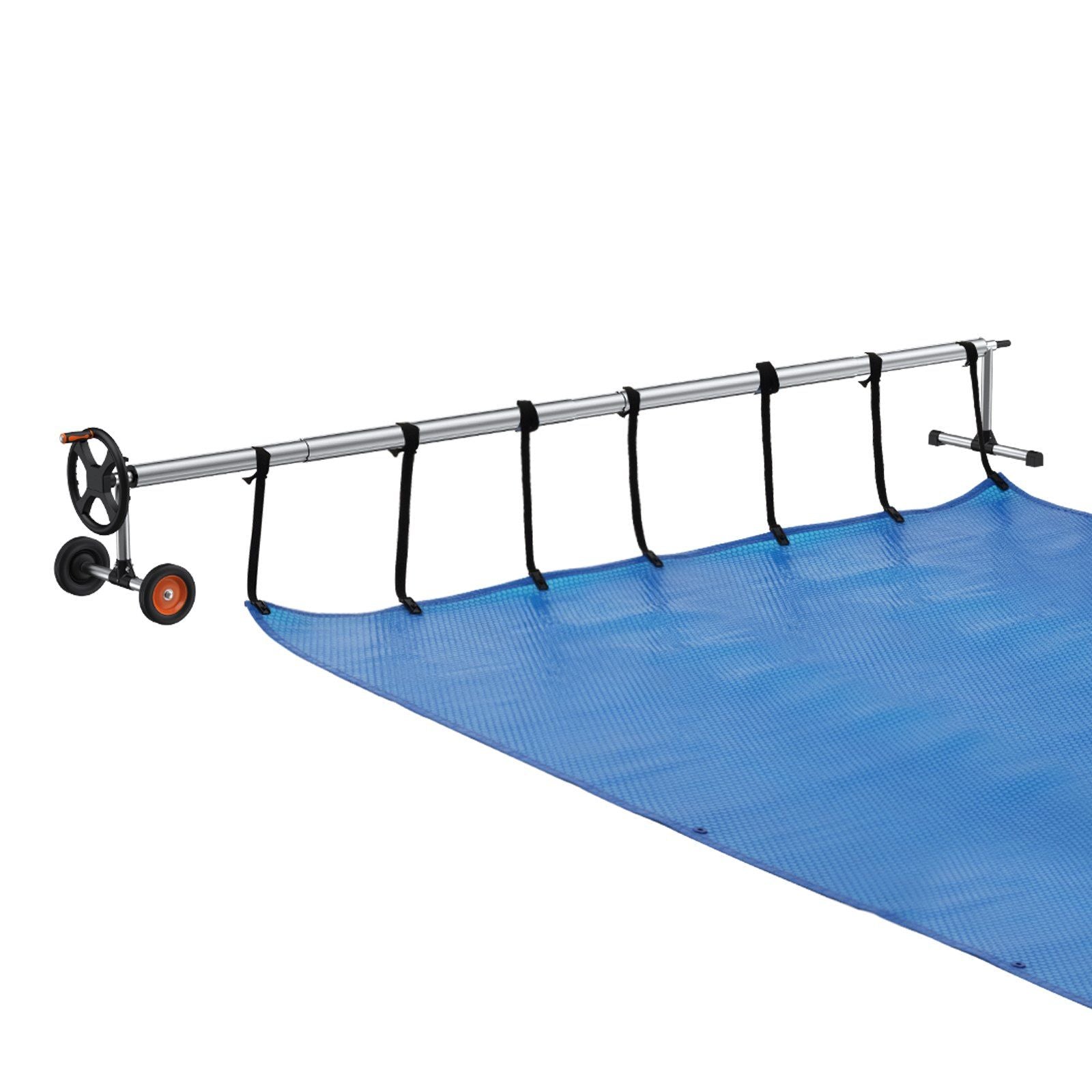 Vevor Solar Cover Reel 22 Ft, Aluminum Pool Cover Reel For Inground Swimming Pools, Cover Reel Set With Sandbags & Rubber Wheels