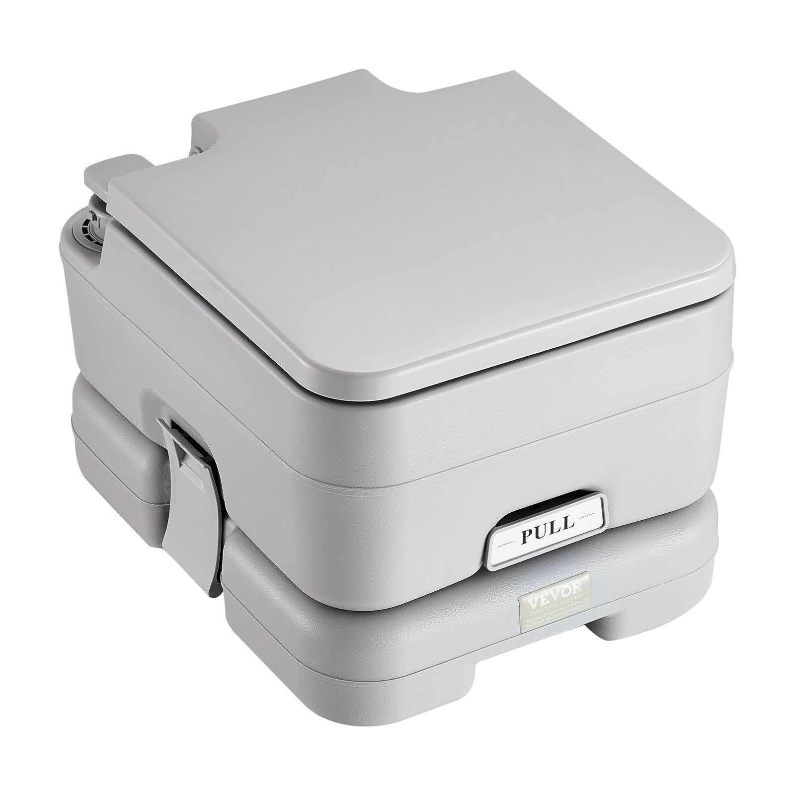 VEVOR Portable Toilet for Camping, Porta Potty with 3.2 Gal Waste Tank & 3.2 Gal Flush Tank, Push-Button Pressurized Flush Commo