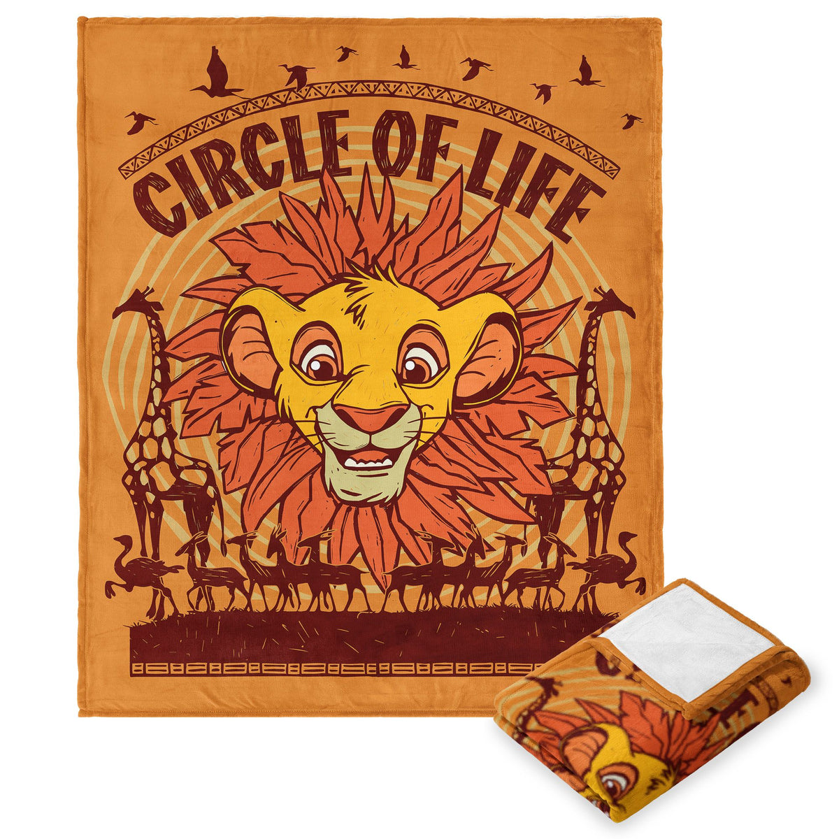 Disney Lion King Circle Of Life Silk Touch Throw Blanket 50X60 Inches
