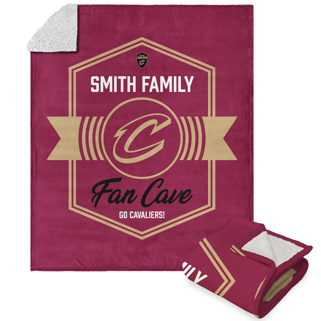 Nba Cleveland Cavaliers Dominion Personalized Silk Touch Sherpa Throw Blanket 50X60 Inches