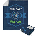Nba Minnesota Timberwolves Dominion Personalized Silk Touch Sherpa Throw Blanket 50X60 Inches
