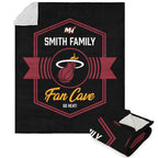 Nba Miami Heat Dominion Personalized Silk Touch Sherpa Throw Blanket 50X60 Inches
