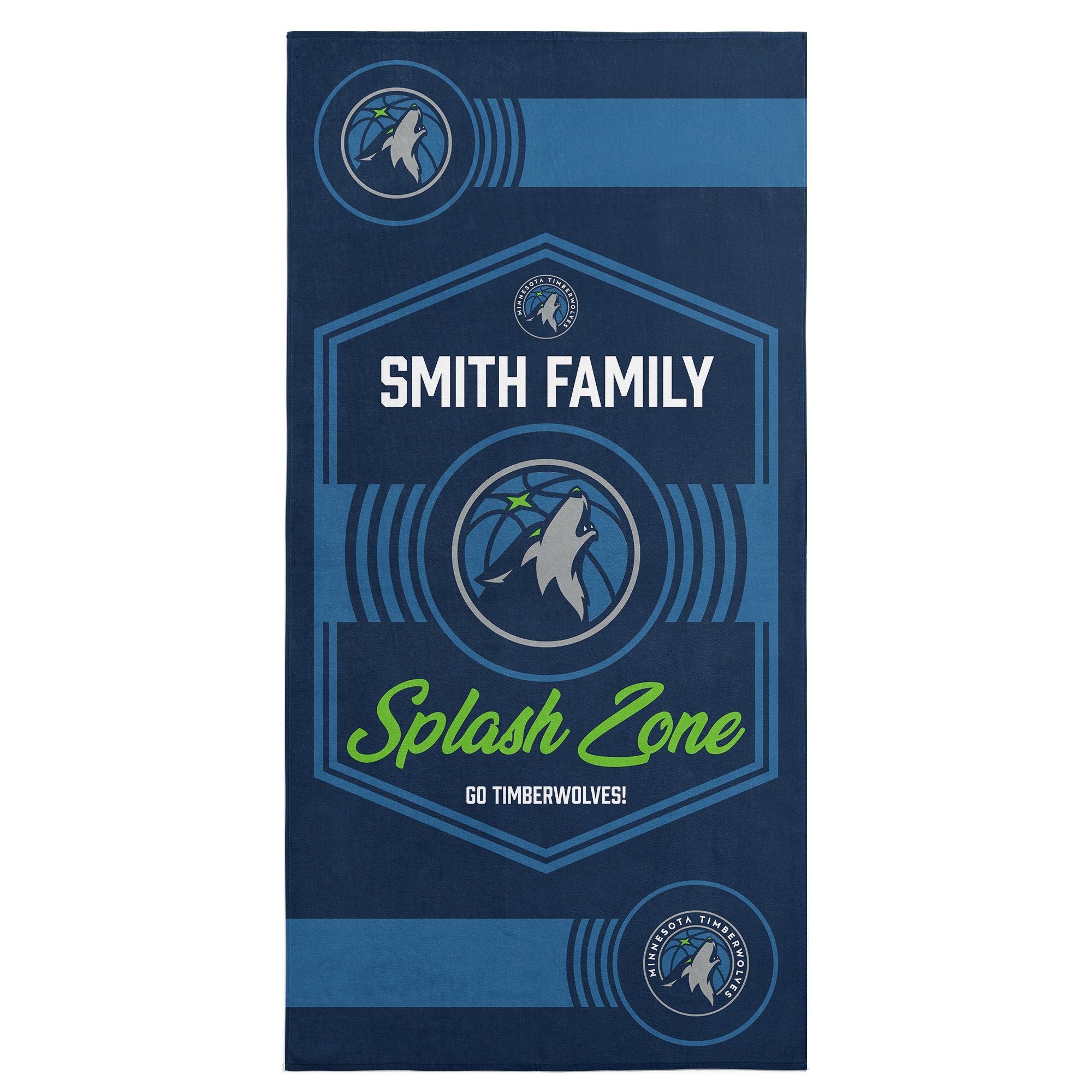 NBA Minnesota Timberwolves Dominion Personalized Beach Towel 3060 Inches
