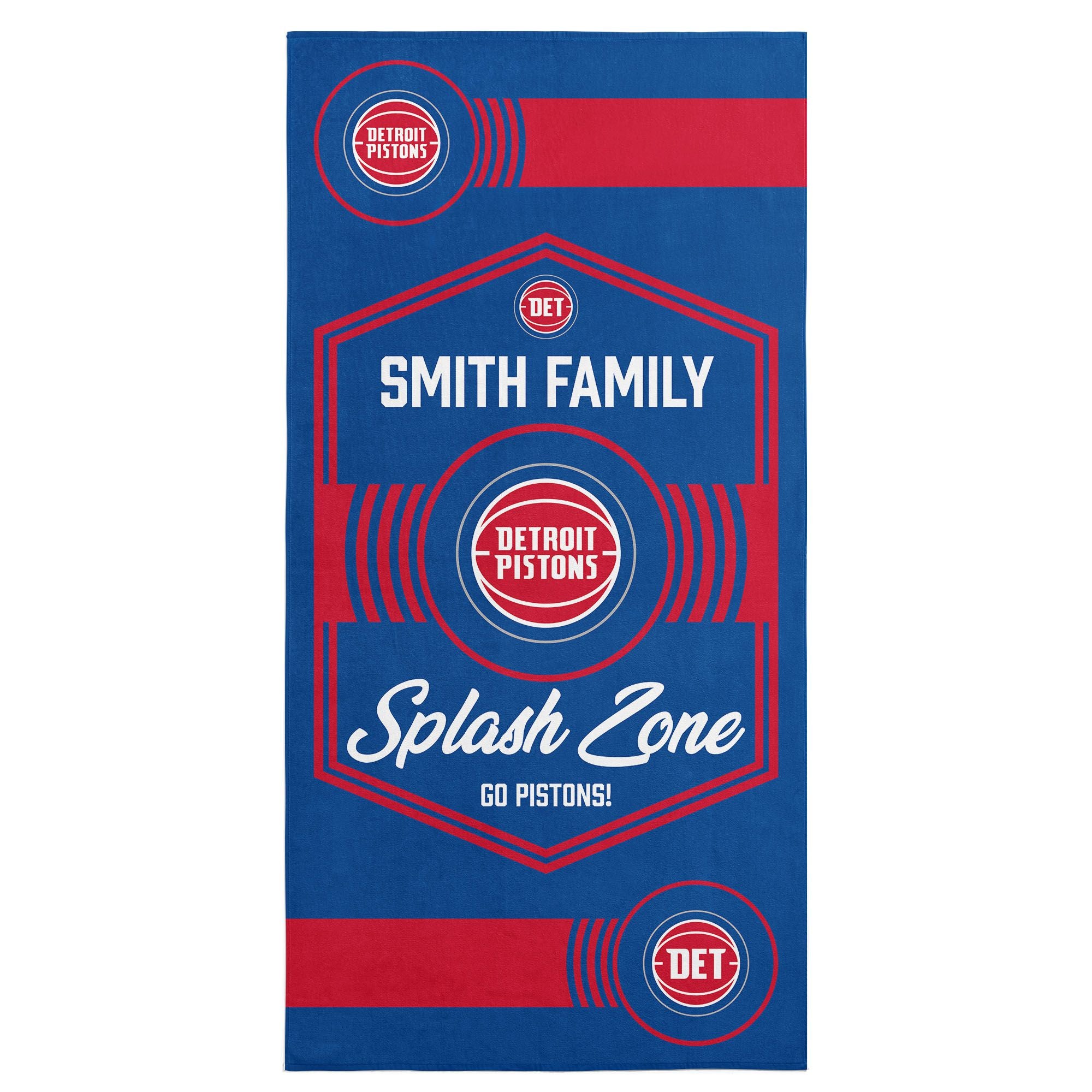 NBA Detroit Pistons Dominion Personalized Beach Towel 3060 Inches