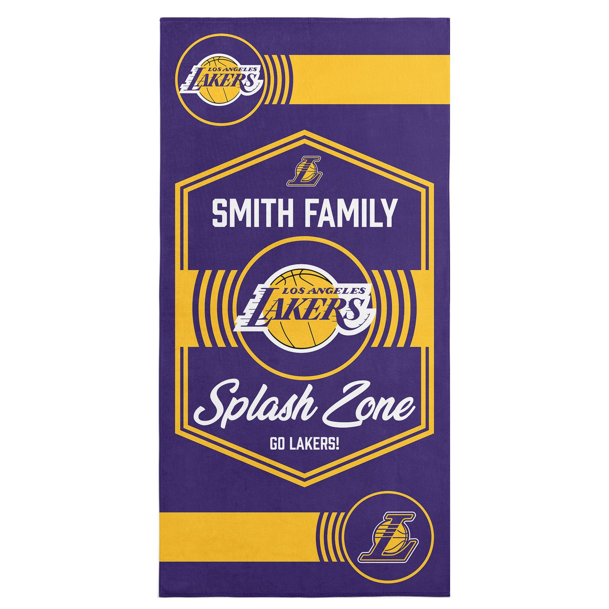 NBA Los Angeles Lakers Dominion Personalized Beach Towel 3060 Inches